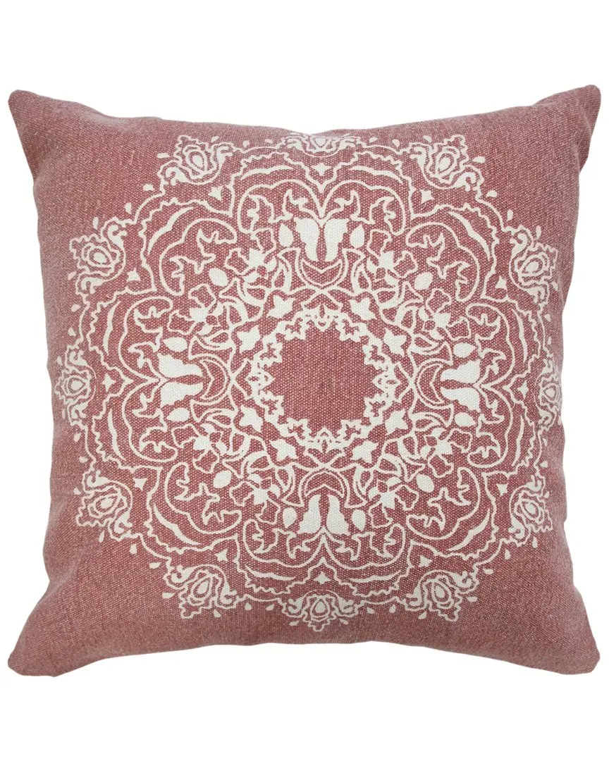 Monica Mandala Medallion Throw Pillow - Pink, Cotton
