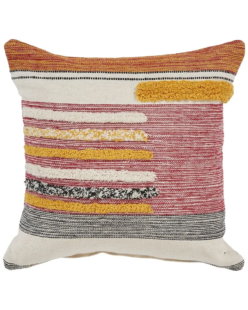 Multi-Lined Throw Pillow - Multi, Cotton image