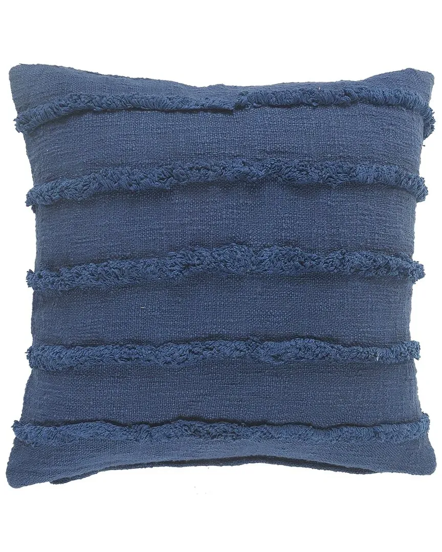 Over-Tufted Throw Pillow - Deep Blue, Cotton image