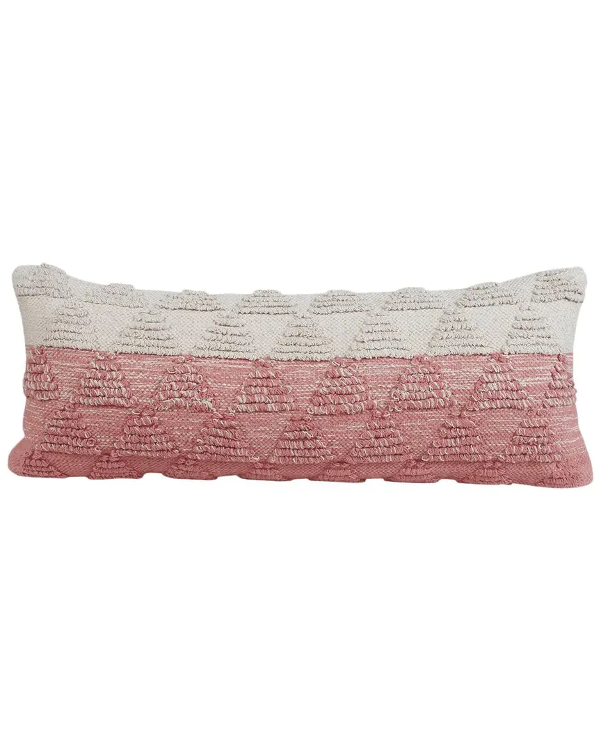 Raelene Geometric Triangle Lumbar Pillow - Pink, Cotton