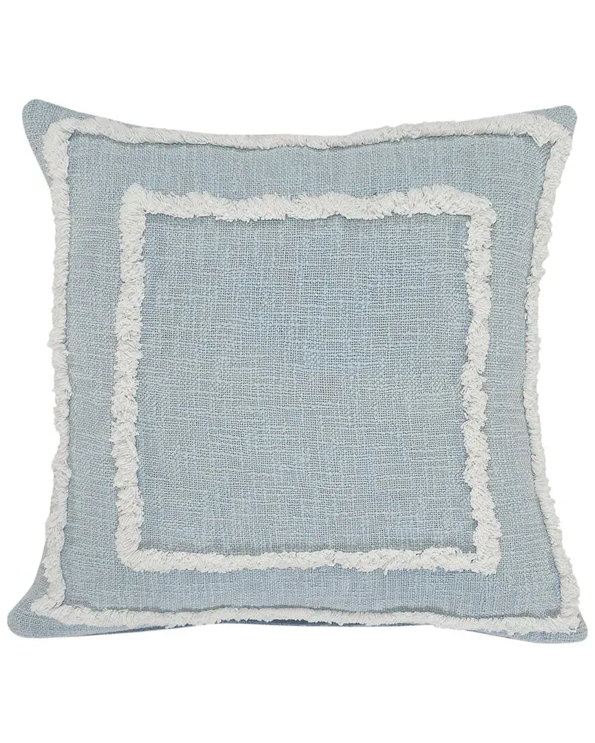 Reena Tufted Throw Pillow - Blue, Cotton image