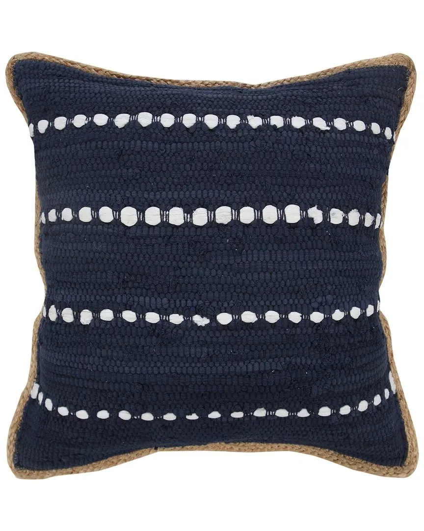 Rodha Striped Throw Pillow - Navy, Cotton