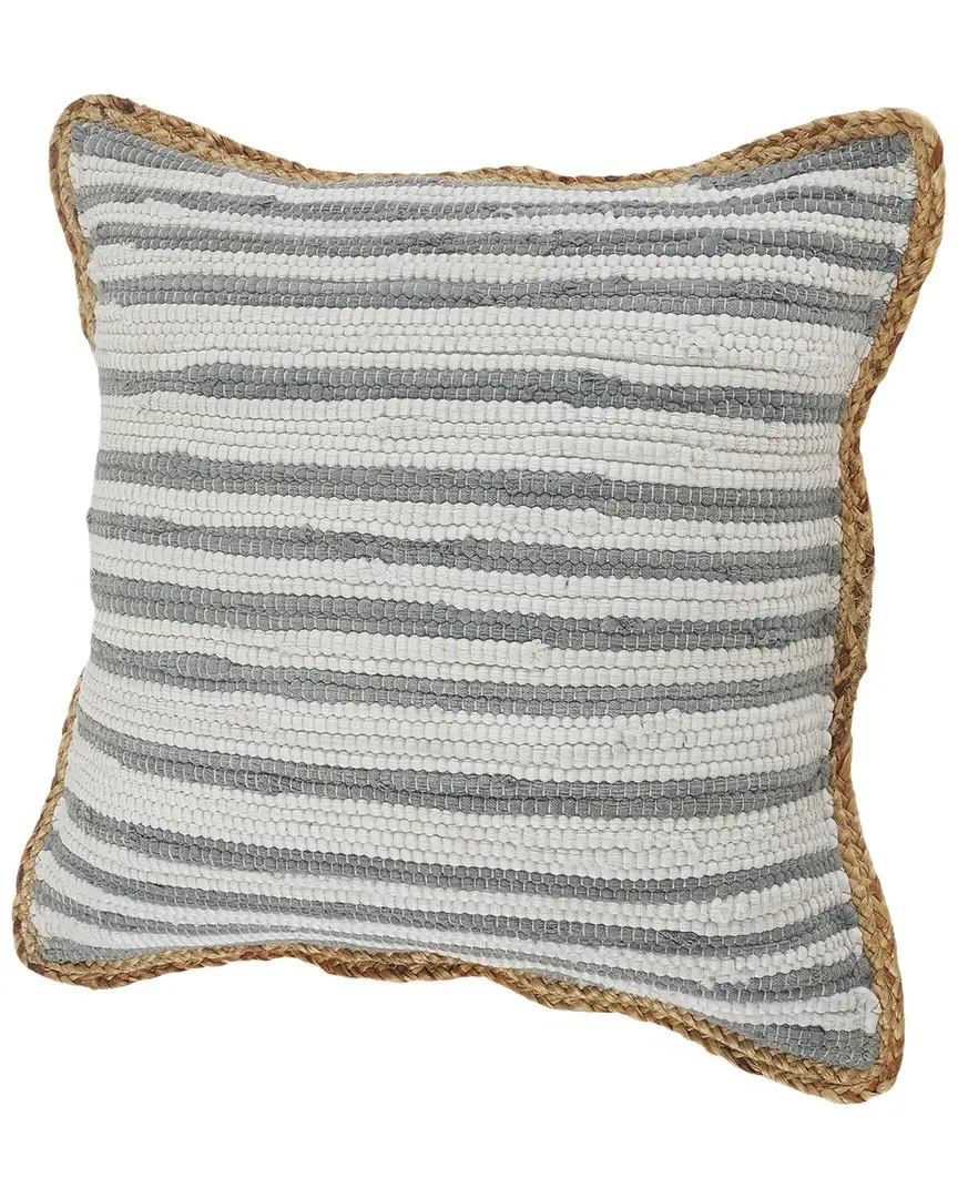 Rodha Striped Throw Pillow - White, Cotton