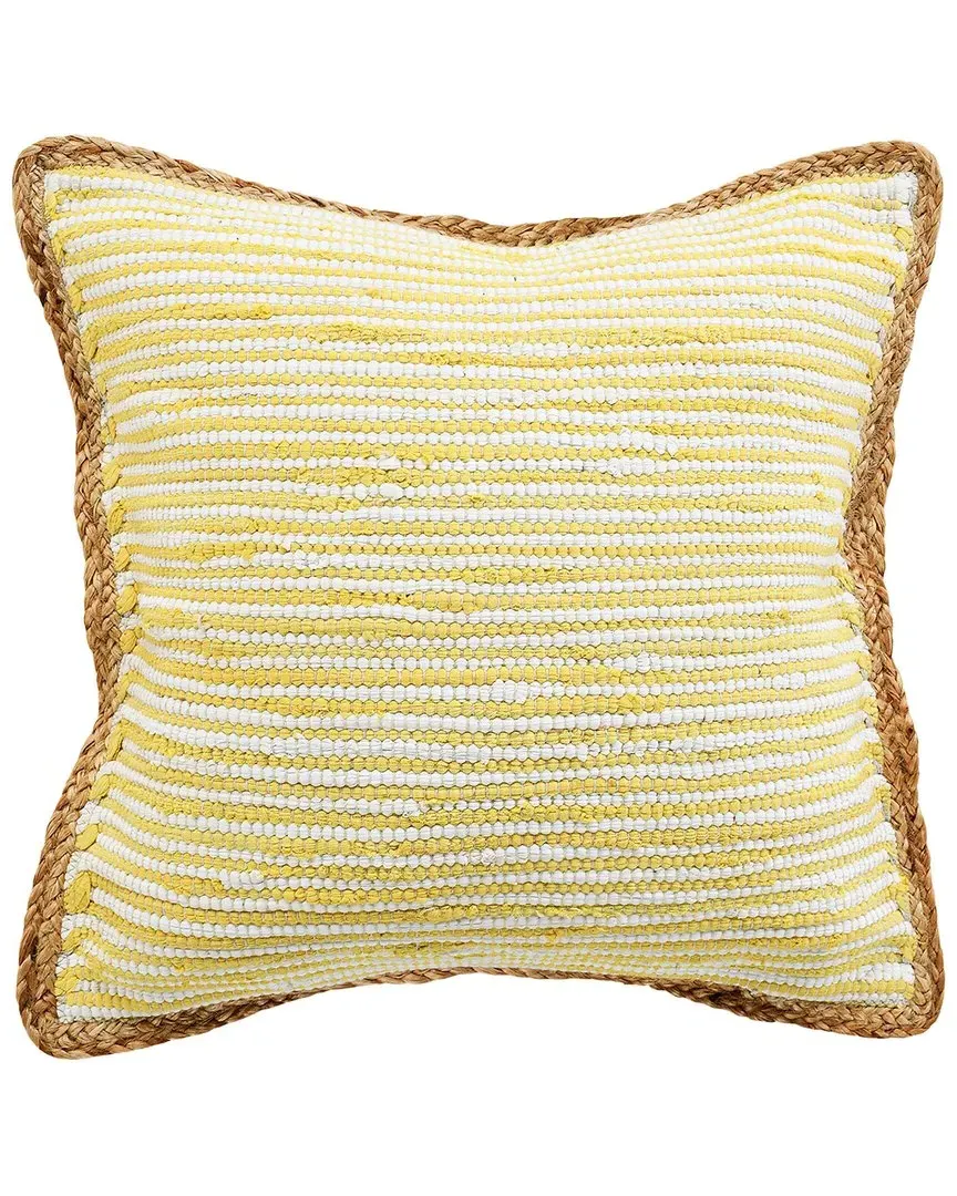 Rodha Striped Throw Pillow - Yellow, Cotton
