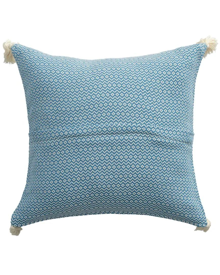 Sanjana Chevron Throw Pillow - Blue, Cotton
