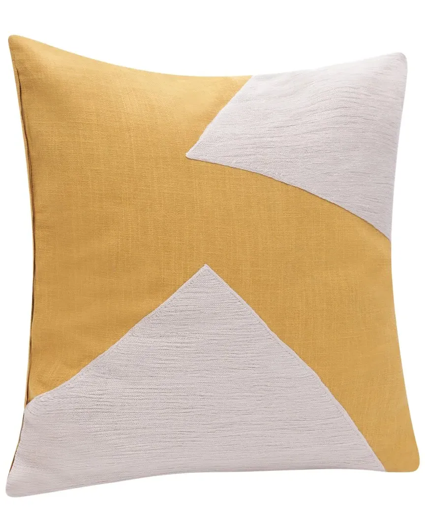 Scarlett Colorblock Handmade Throw Pillow - Ochre