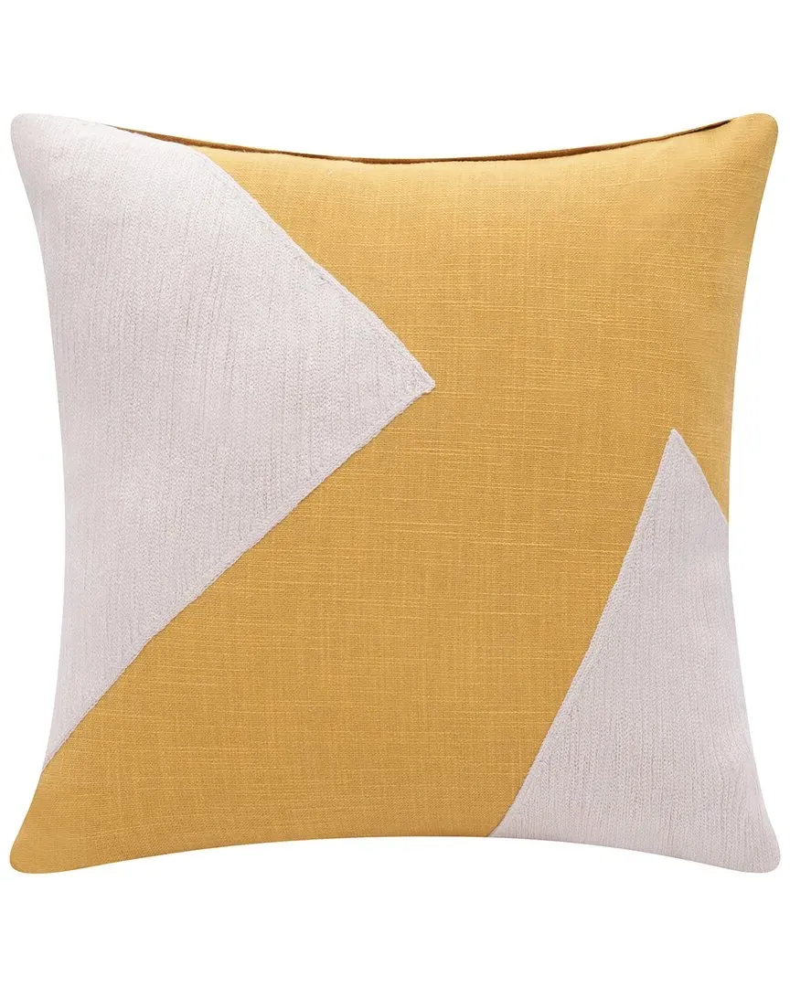 Scarlett Colorblock Handmade Throw Pillow - Ochre