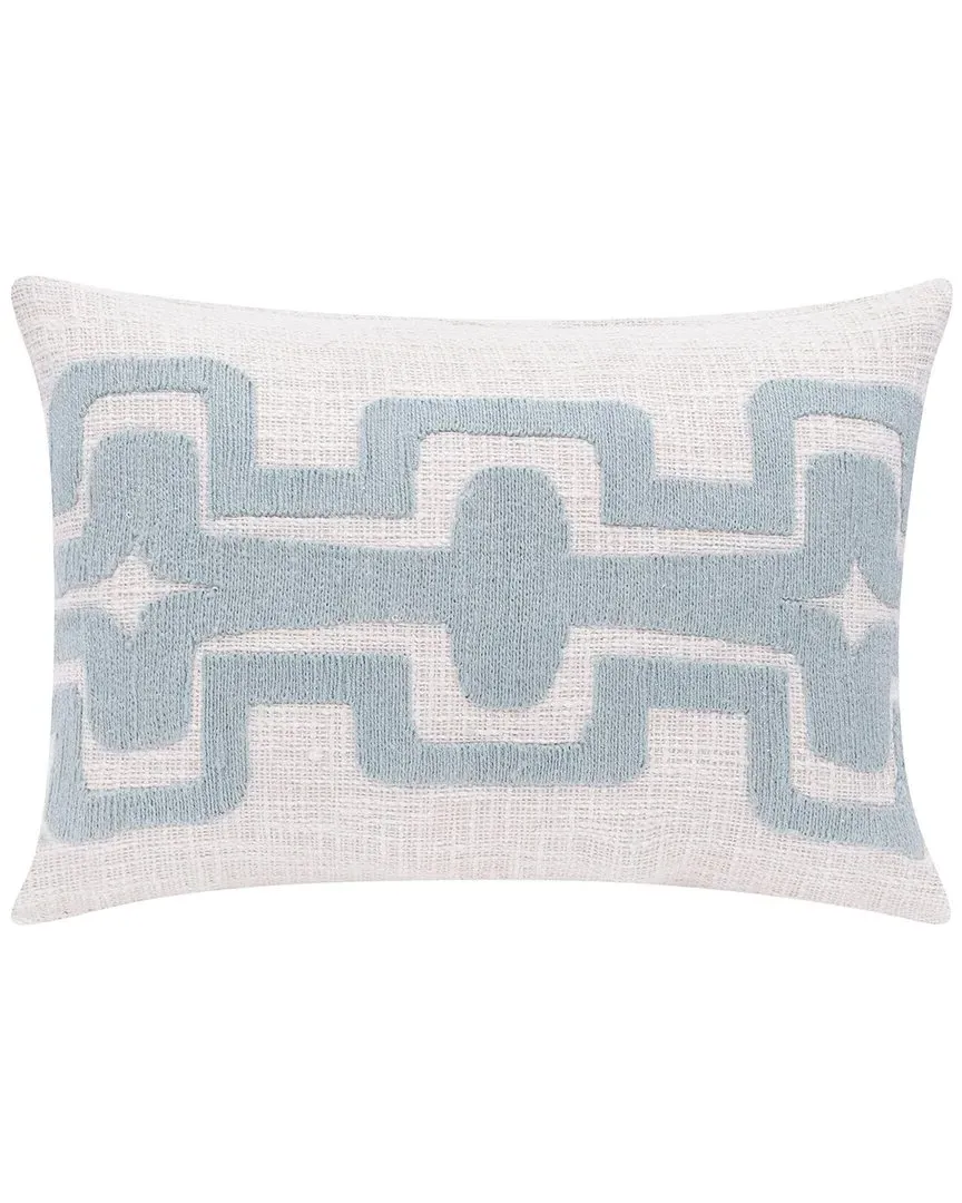 Scarlett Geometric Handmade Throw Pillow - Ocean Blue