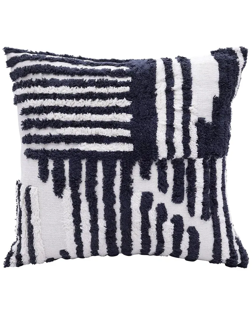 Scarlett Geometric Throw Pillow - Navy, Cotton image