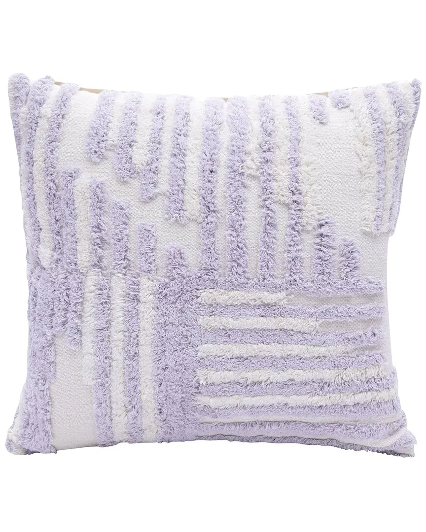Scarlett Geometric Throw Pillow - Purple, Cotton