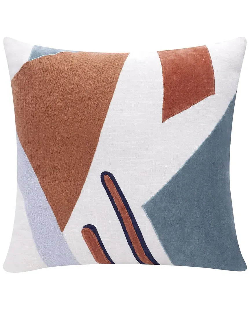 Scarlett Patchwork Handmade Throw Pillow - Green, Cotton