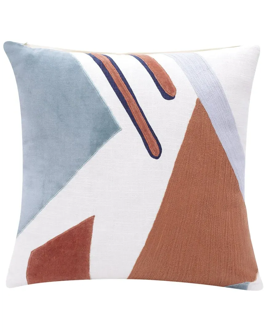 Scarlett Patchwork Handmade Throw Pillow - Green, Cotton