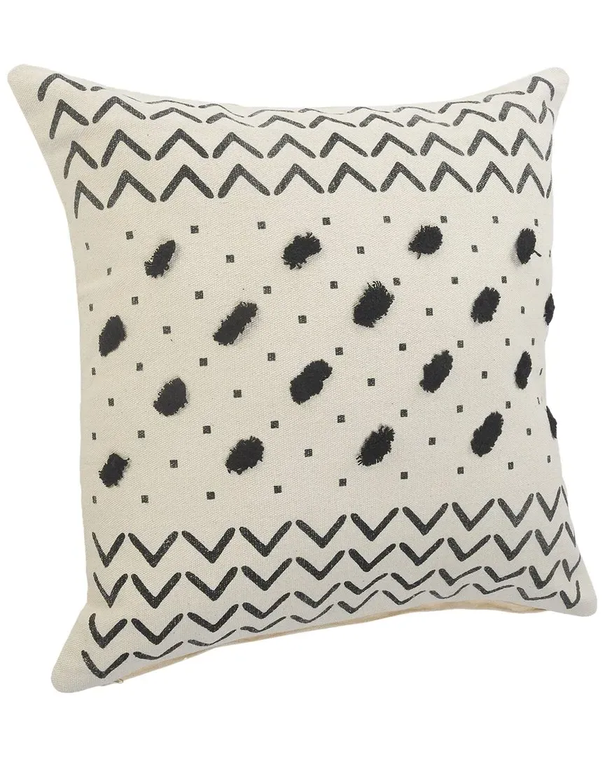 Set of 2 Avant-Garde Dots Throw Pillows - Ivory, Cotton image