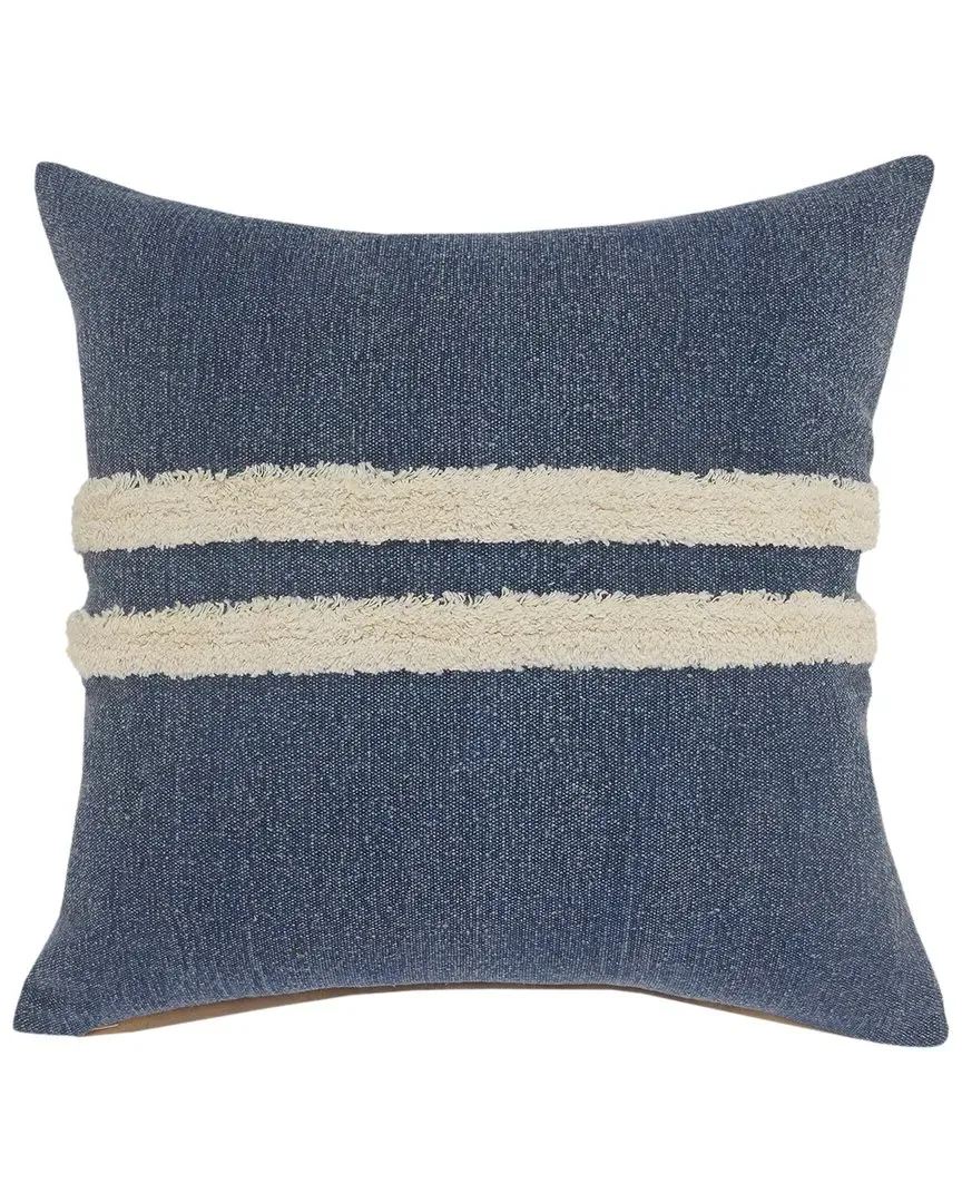 Sindy Double Center Striped Throw Pillow - Blue, Cotton image