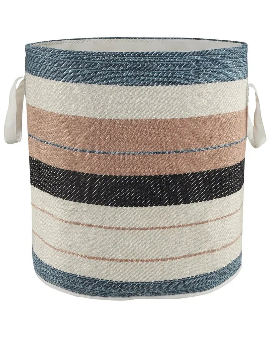 Striped Indoor Outdoor Storage Basket - Blue, Polyester image
