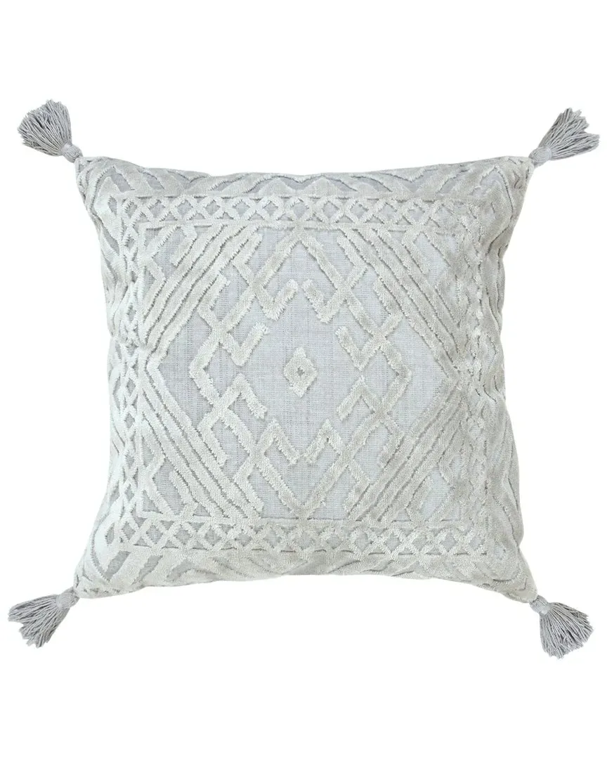 Textured Diamond Throw Pillow - Silver image