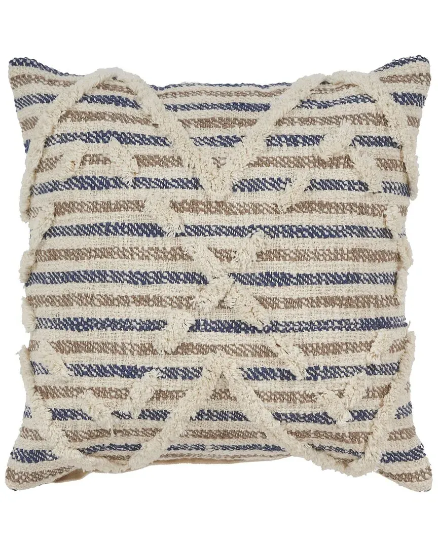 Textured Stripe Throw Pillow - Blue image