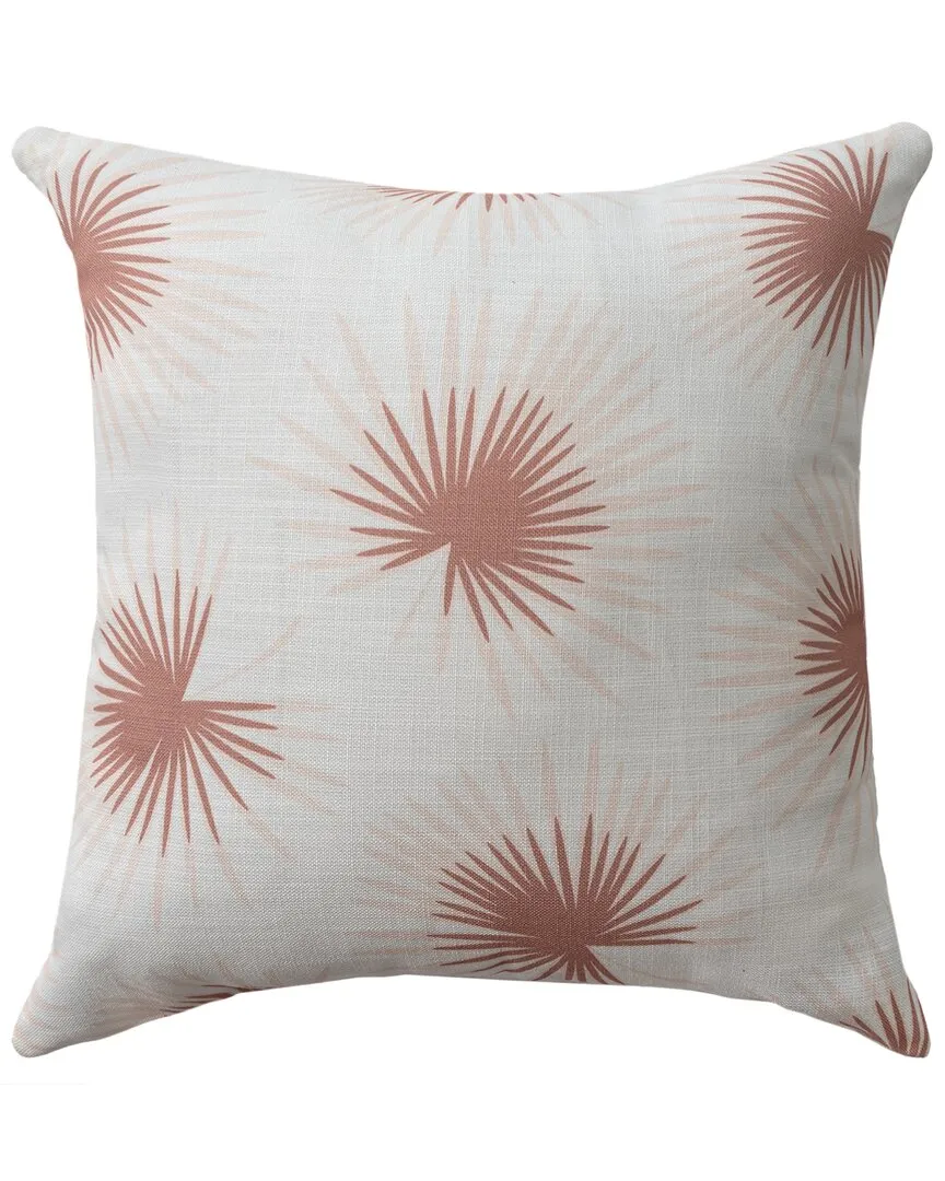 Throw Pillow - Coral & Off-White