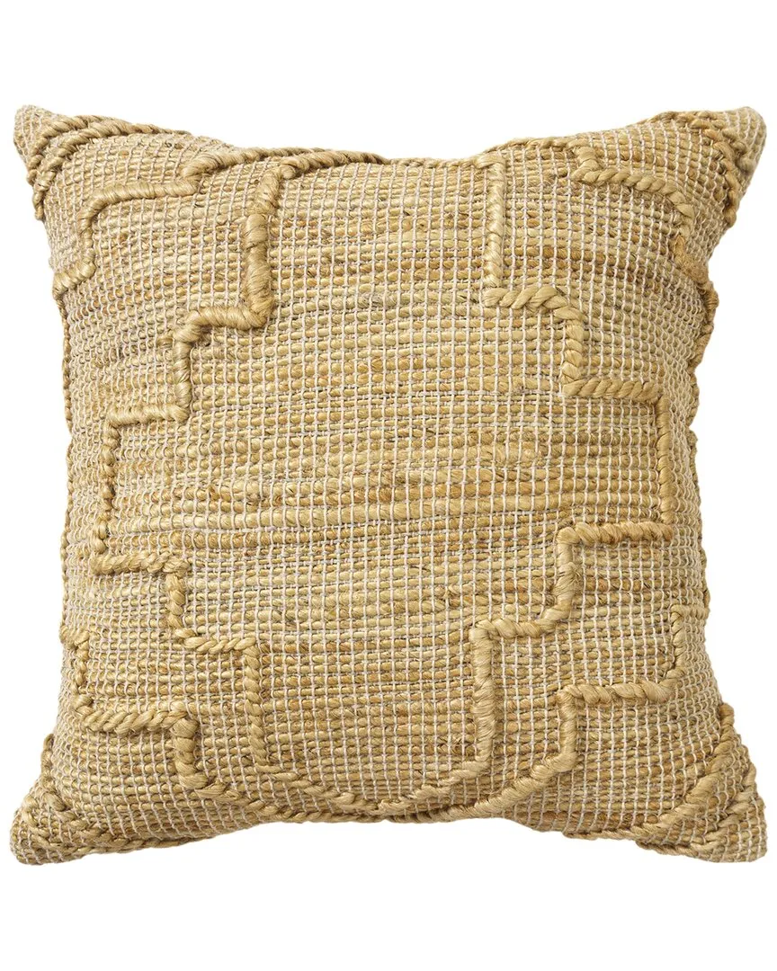 Trellis Hand-Woven Throw Pillow - Natural