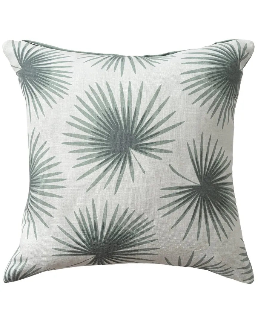 Tropical Palm Throw Pillow - Sage Green & White