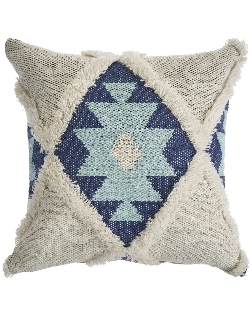 Tufted Winter Paradise Throw Pillow - Blue image