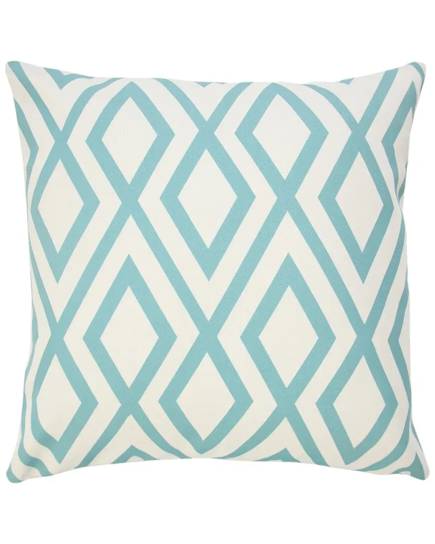 Vivian Diamond Indoor/Outdoor Throw Pillow - Blue