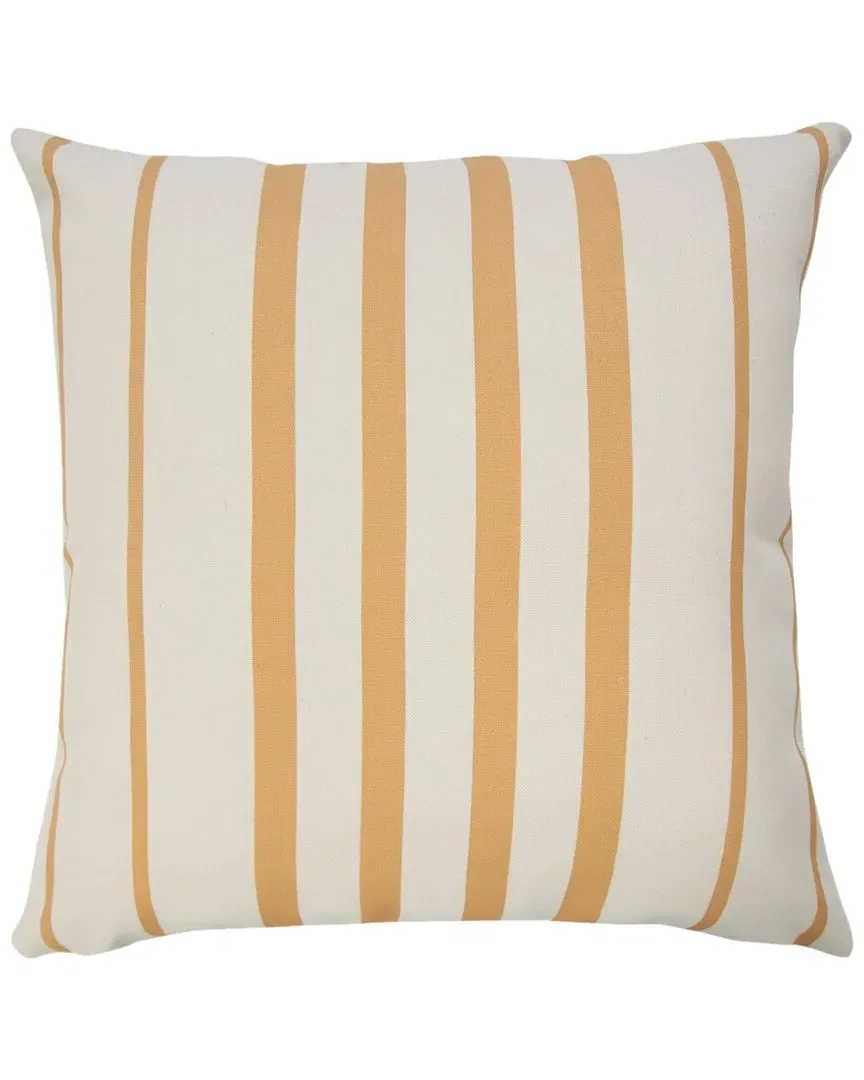 Vivian Sunshine Striped Indoor/Outdoor Throw Pillow - Yellow