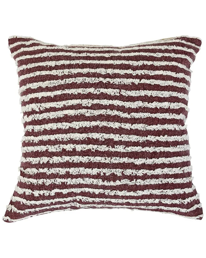 Wispy Ways Throw Pillow with Removable Cover - Merlot Red