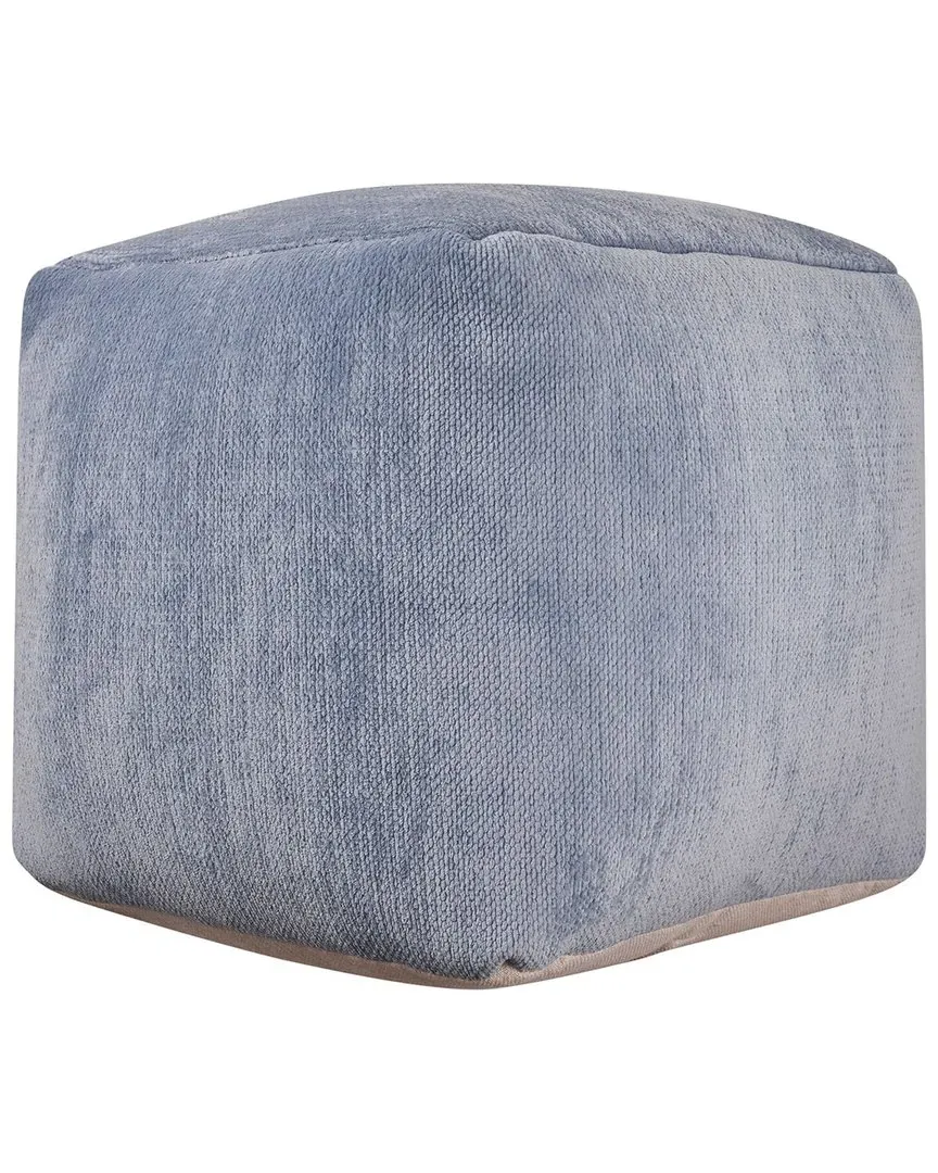 Yildiz Cube Pouf - Blue, Chenille image