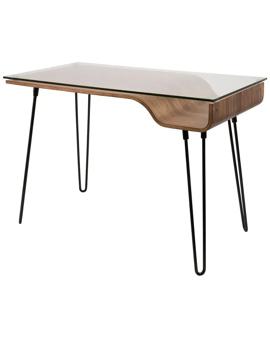 Avery Desk with Glass Top - Walnut image