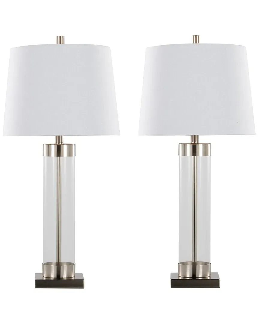 Glacier 30in Table Lamp - Clear Glass, Brushed Nickel image