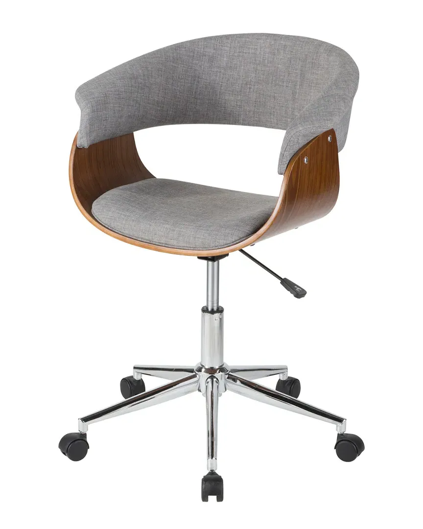 Lumisource Office Chair - Light Grey, Walnut image