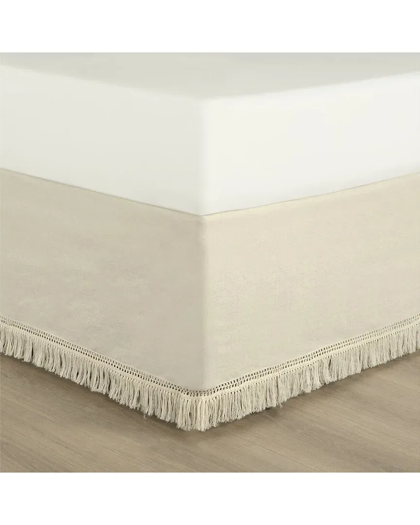 Boho Fringe Tailored Easy Fit Bedskirt - Neutral image