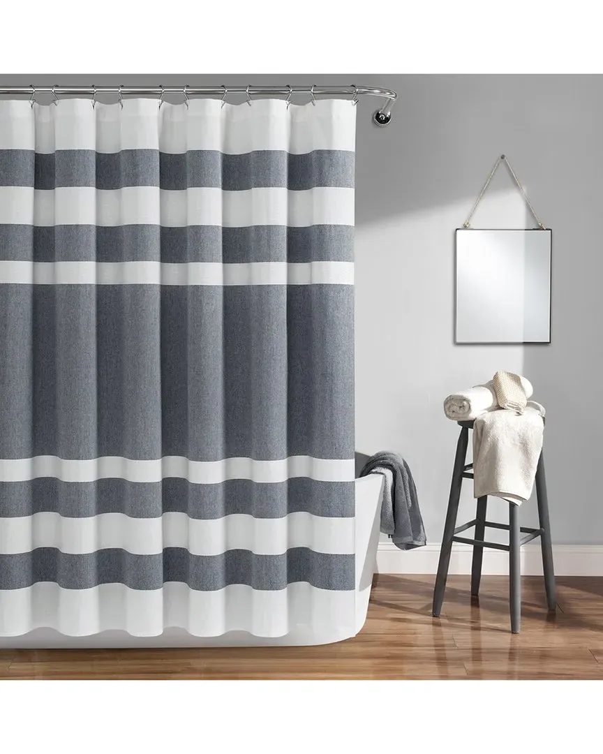 Cape Cod Stripe Shower Curtain - Navy, Cotton