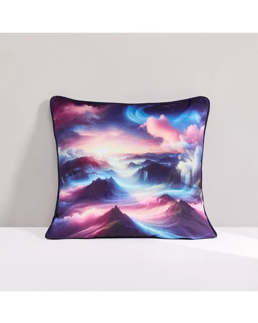 Mesmeric Mountains Decorative Pillow - Blue, Velvet image