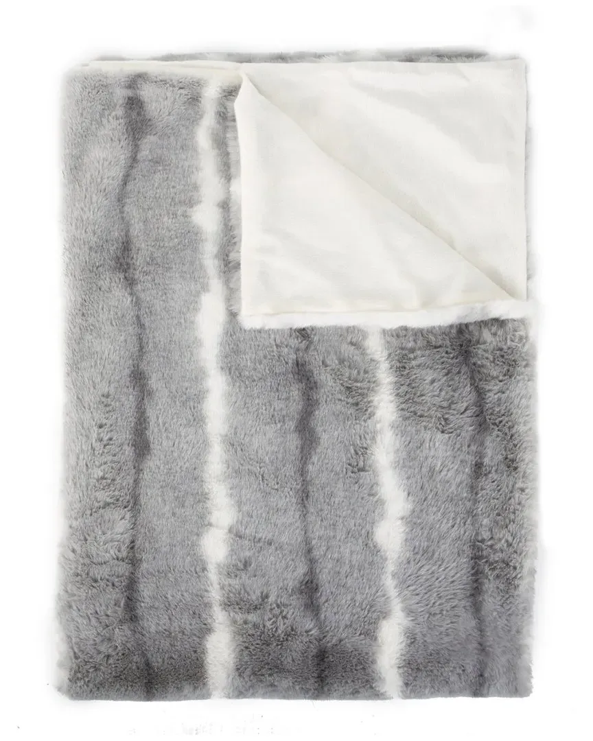 50x60in Faux Fur Throw - Grey, Acrylic image