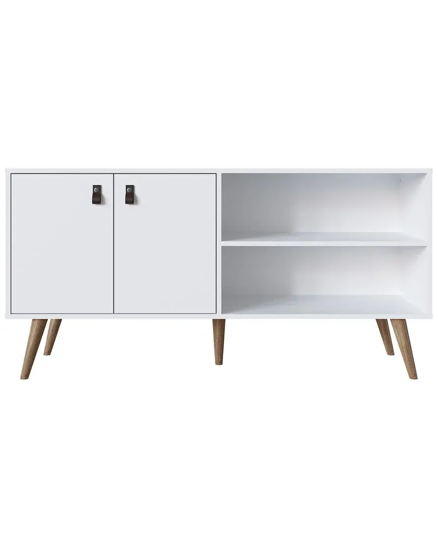 Amber TV Stand with Storage - White