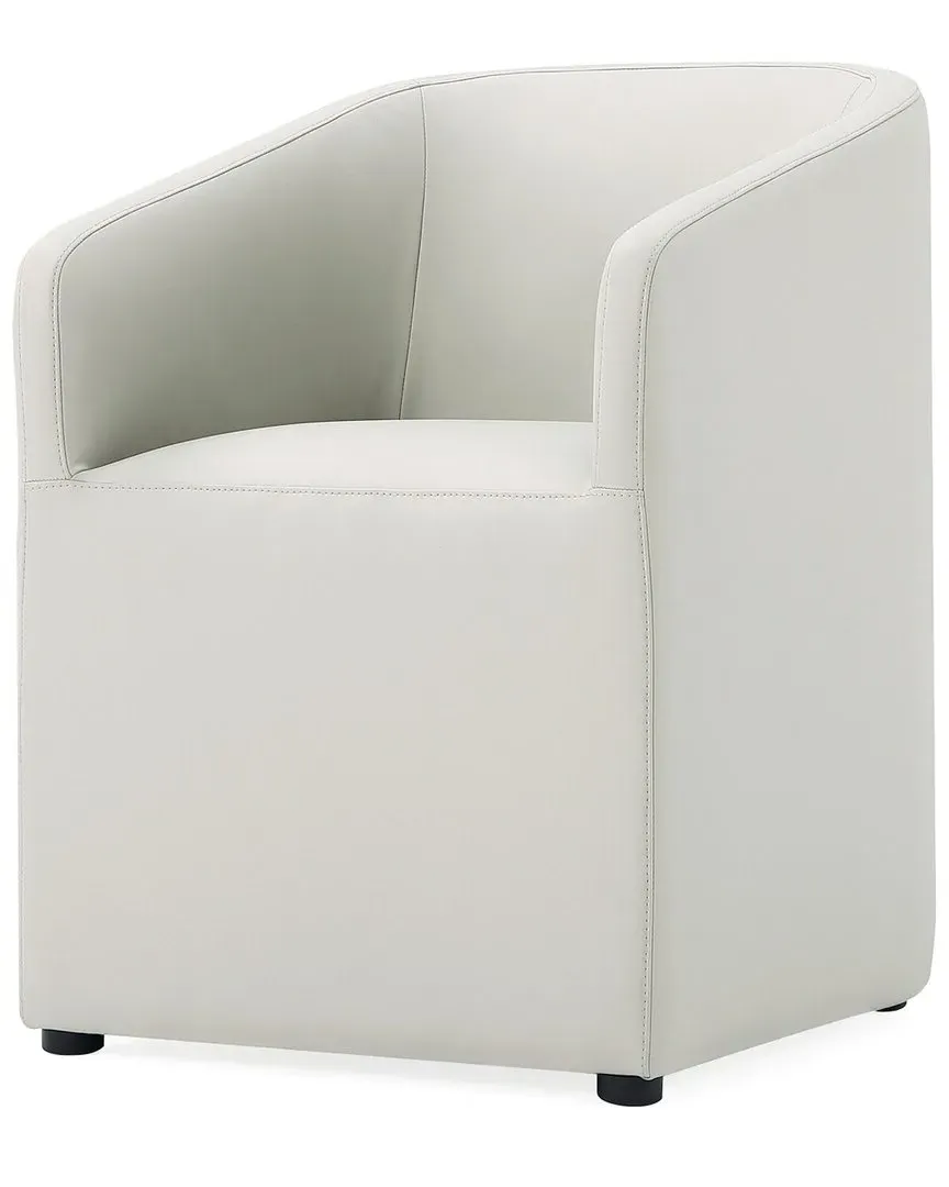 Anna Round Dining Armchair - Stone Grey, Wood