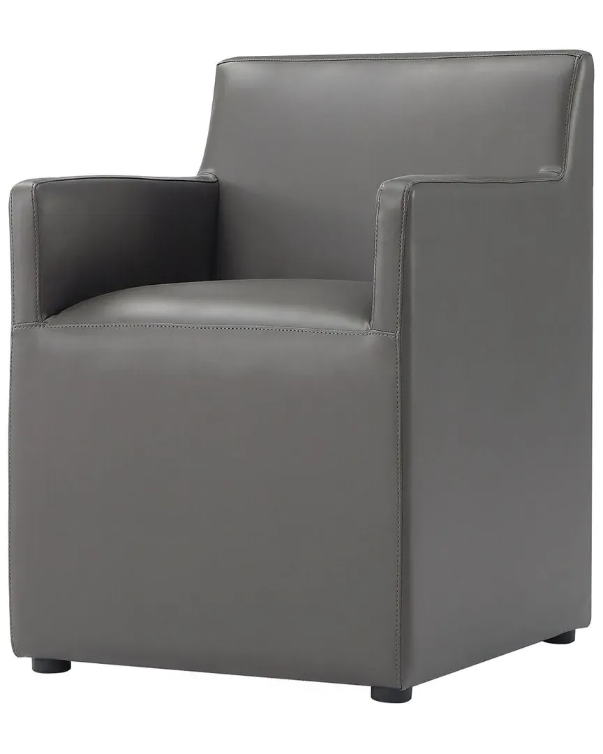 Anna Square Dining Armchair - Pewter, Wood