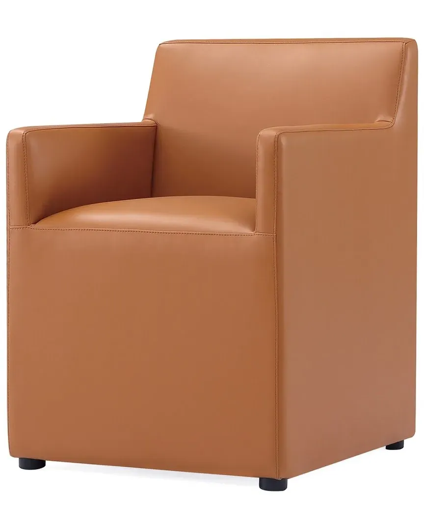 Anna Square Dining Armchair - Saddle, Wood