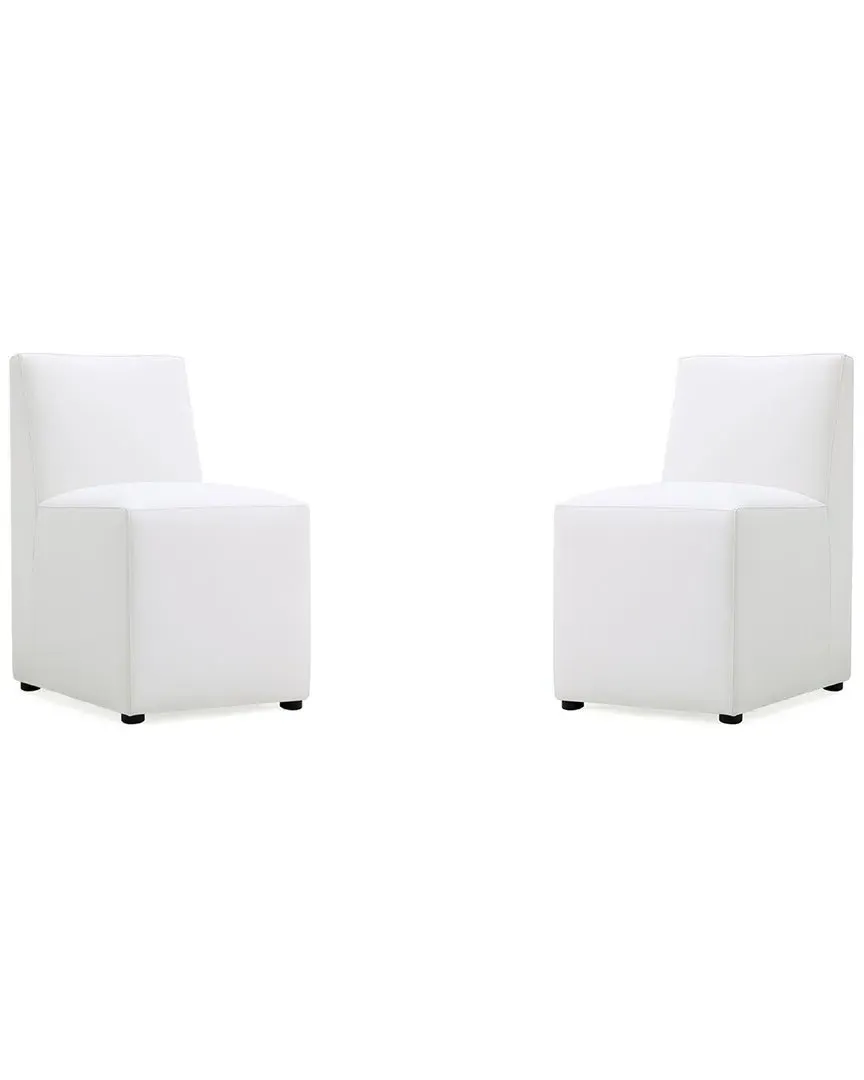 Anna Square Set of 2 Dining Chairs - Cream