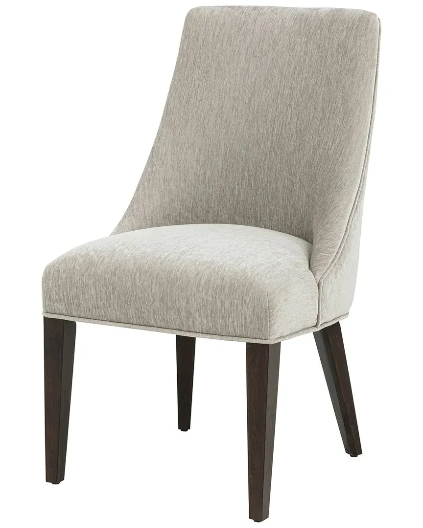 Beever Set of 2 Dining Chairs with Backrest - Taupe, Chenille