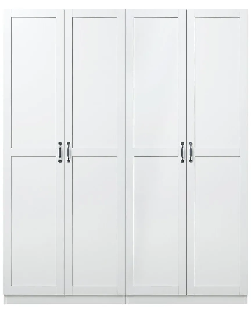 Cornelia Storage Closet Set with Adjustable Shelves - White, MDF