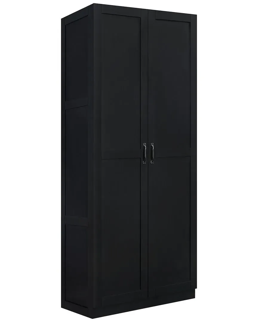 Cornelia Storage Closet with 7 Adjustable Shelves - Black, MDF image