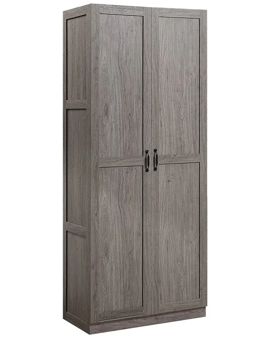 Cornelia Storage Closet with Adjustable Shelves - Grey, MDF