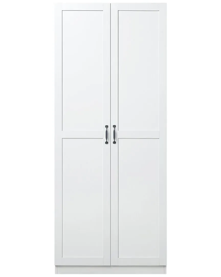 Cornelia Storage Closet with Adjustable Shelves - White, MDF