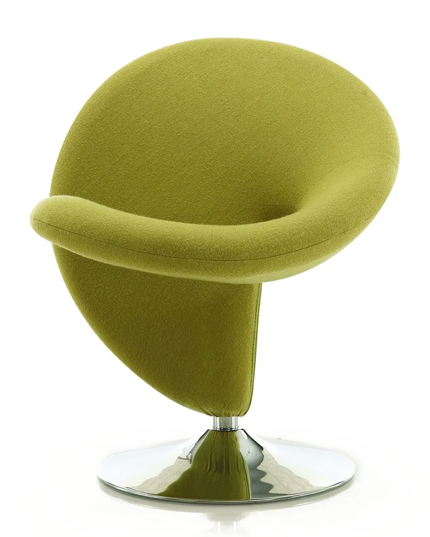 Curl Swivel Accent Chairs Set of 2 - Green, Metal