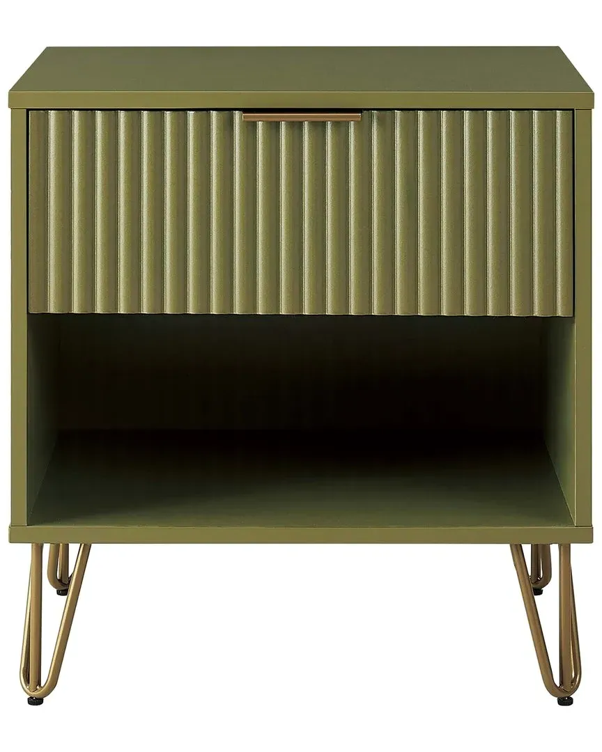 Dumbo 1.0 Nightstand with Drawer - Green, MDF