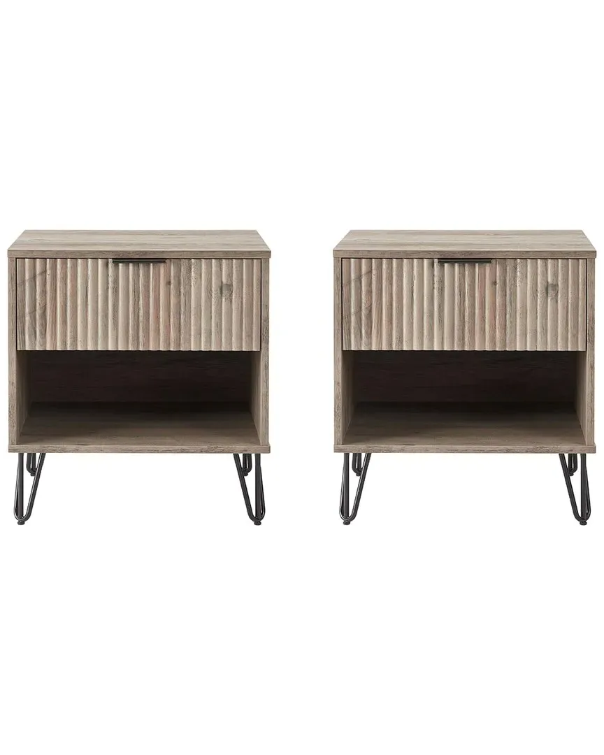 Dumbo 1.0 Nightstand with Drawer - Grey, MDF