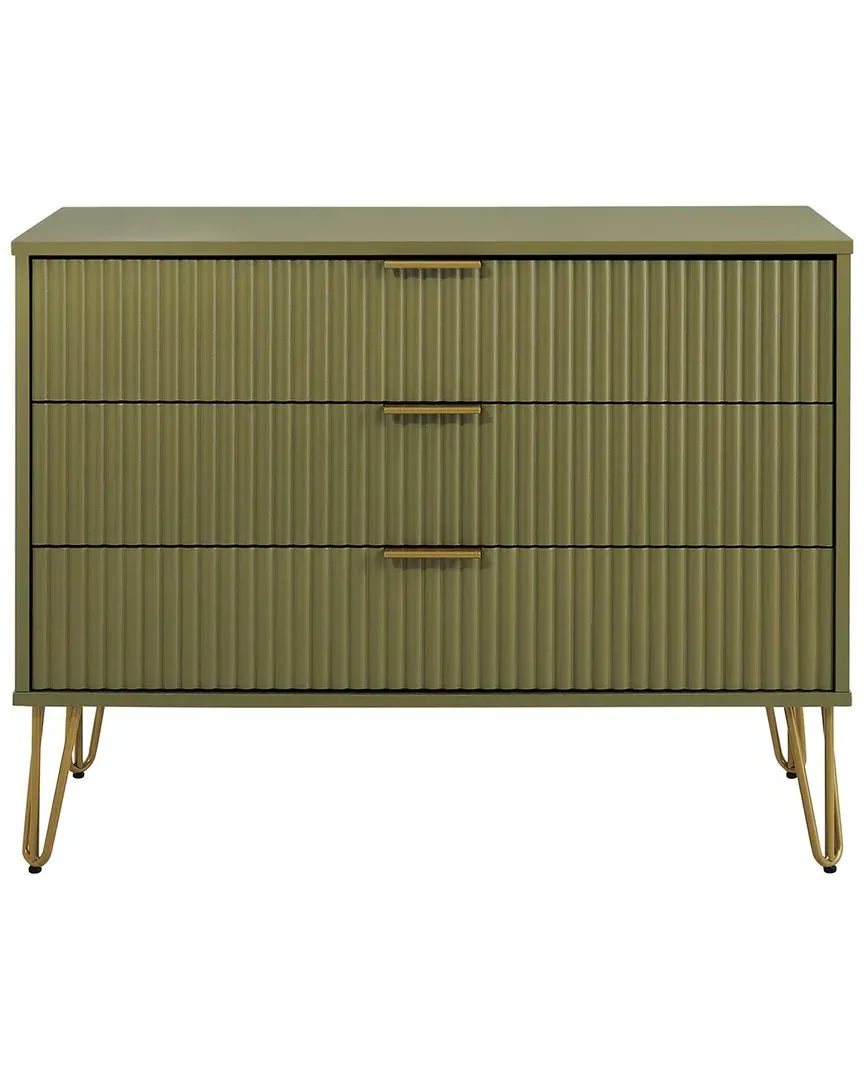 Dumbo Dresser with 3 Drawers - Olive Green, MDF image